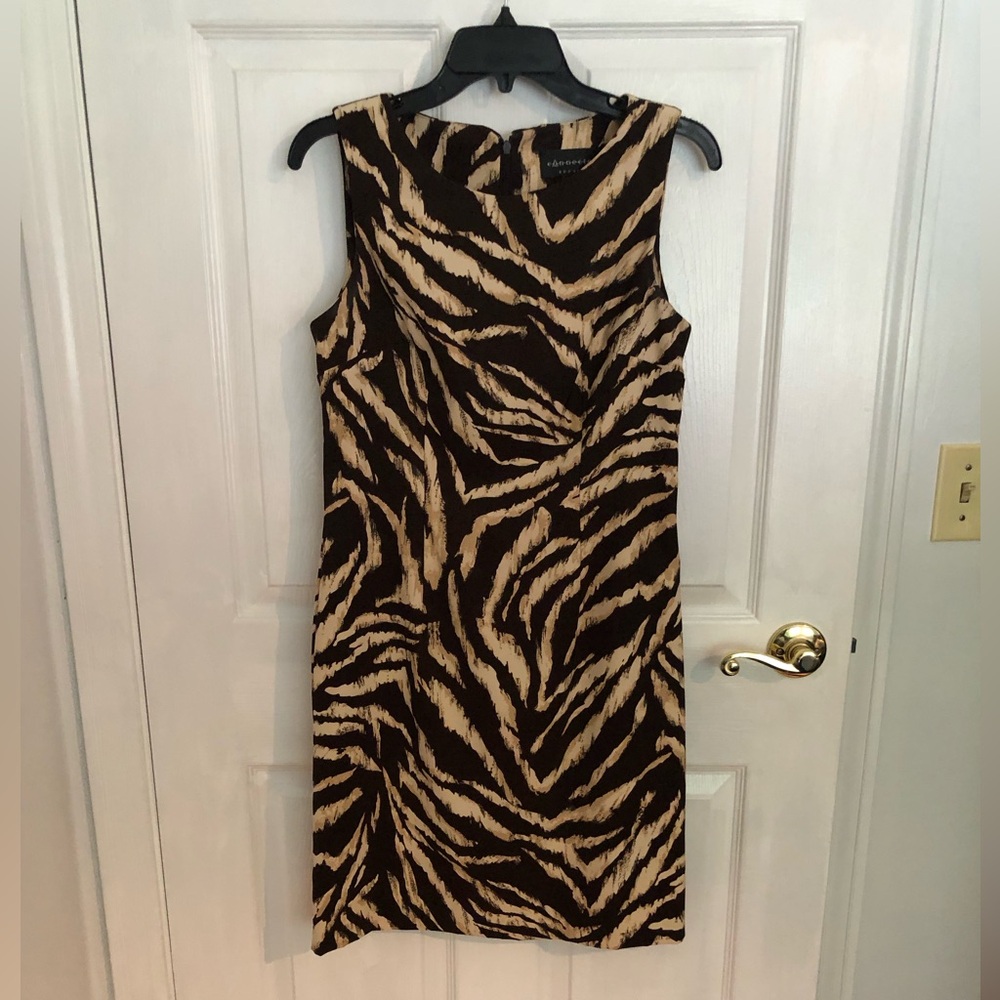 Sleeveless Sheath Dress in Animal Print. Great Condition!